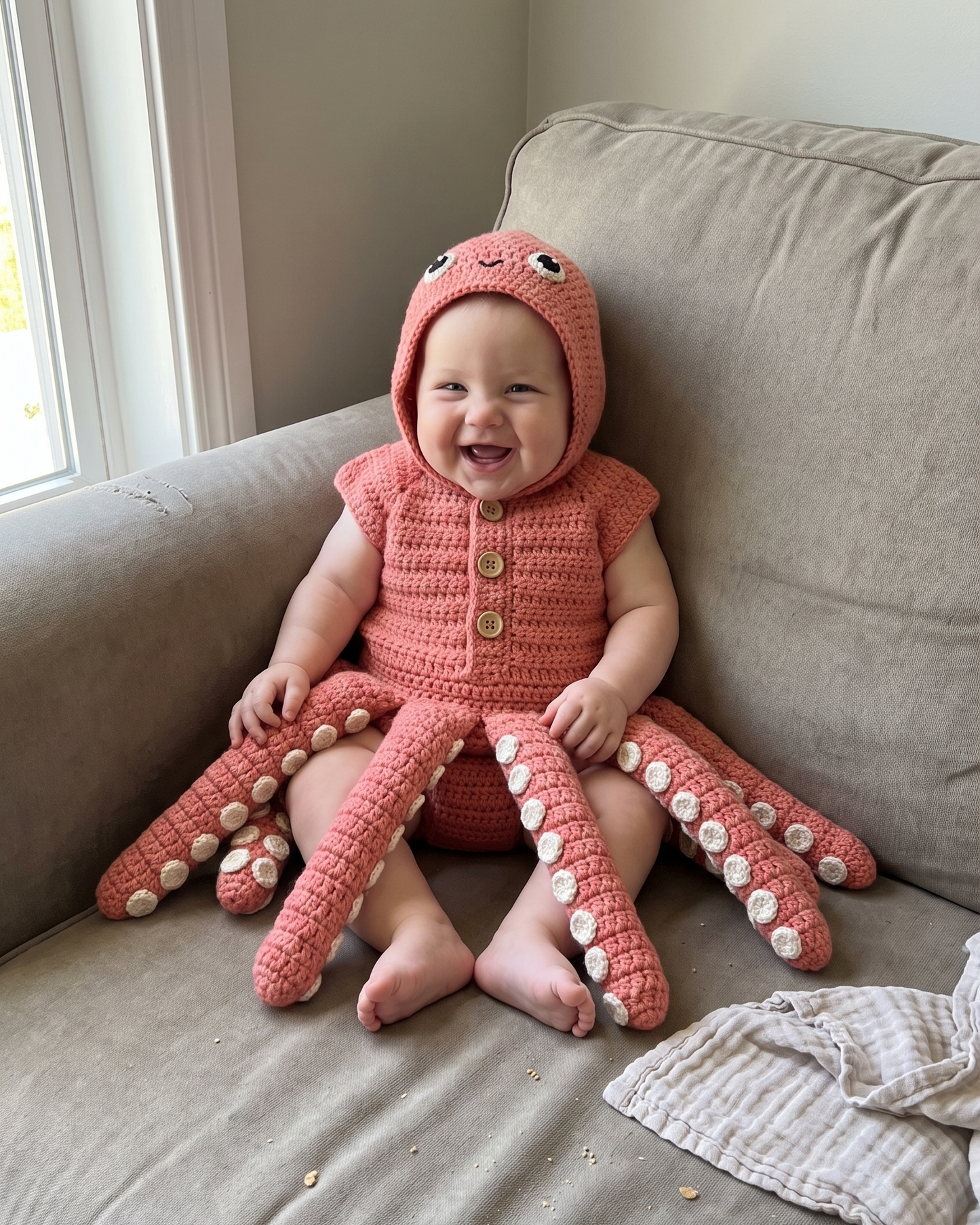 Cozy Baby Octopus Suit