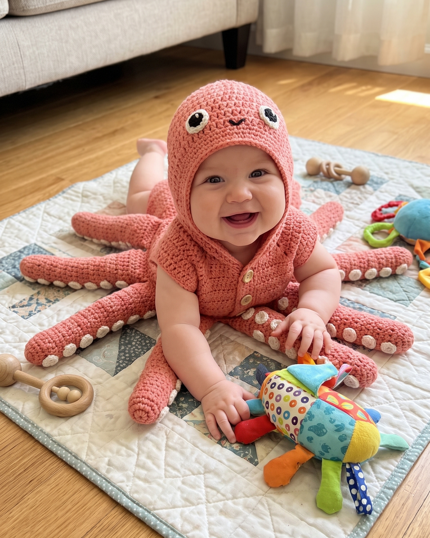 Cozy Baby Octopus Suit
